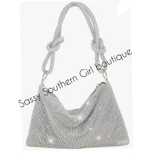 🆕⭐ Rhinestone silver chain purse